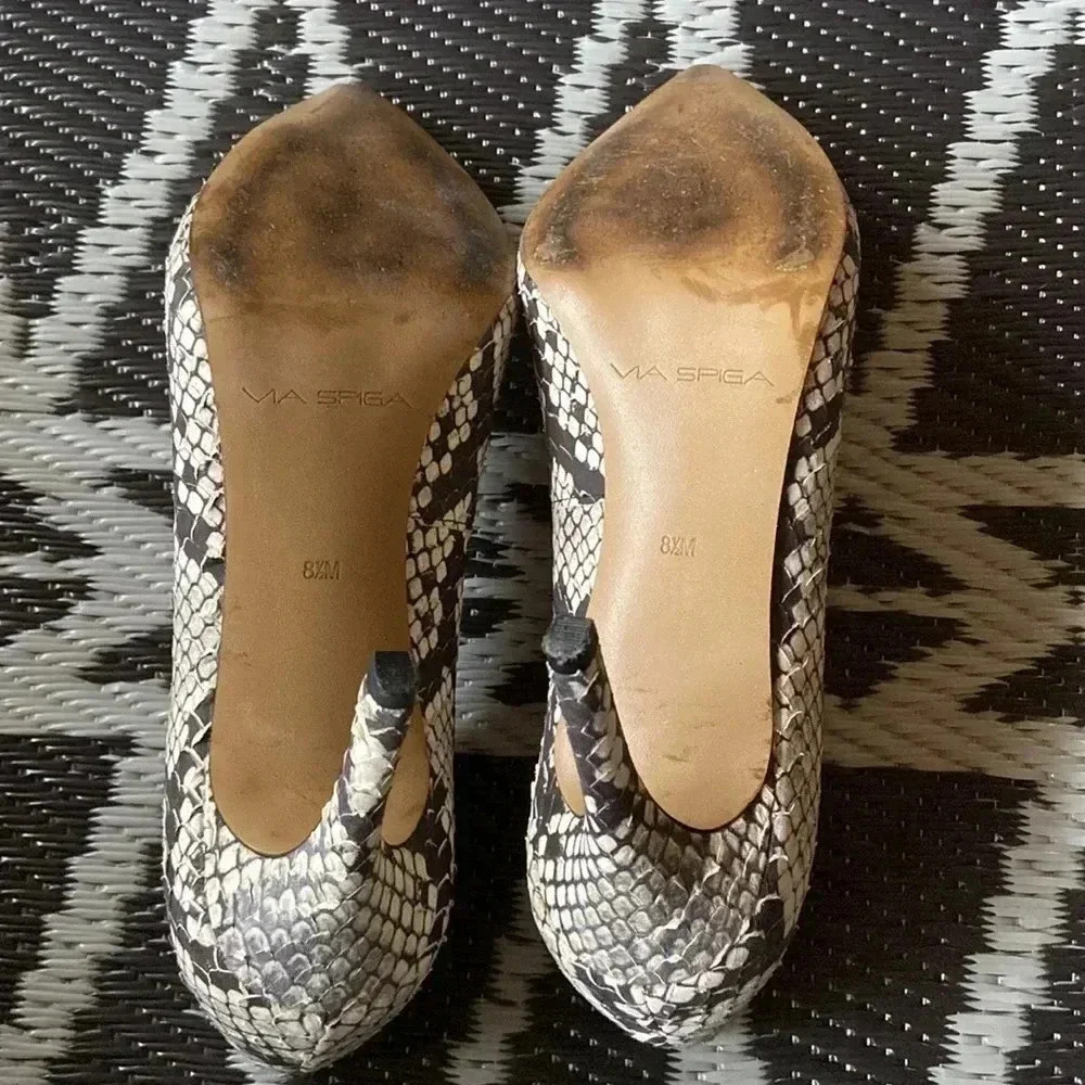 Via Spiga | Snakeskin Heels - Picture 5 of 6